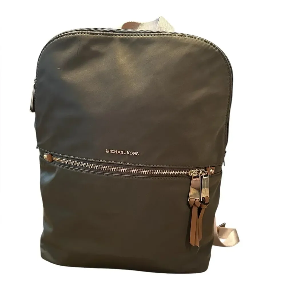 Michael Kors Olive Nylon Backpack